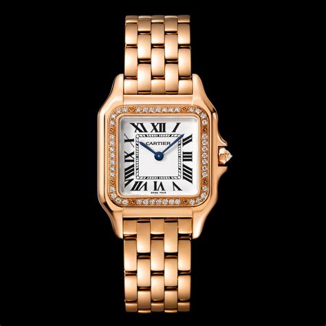 rose gold cartier watch women's.